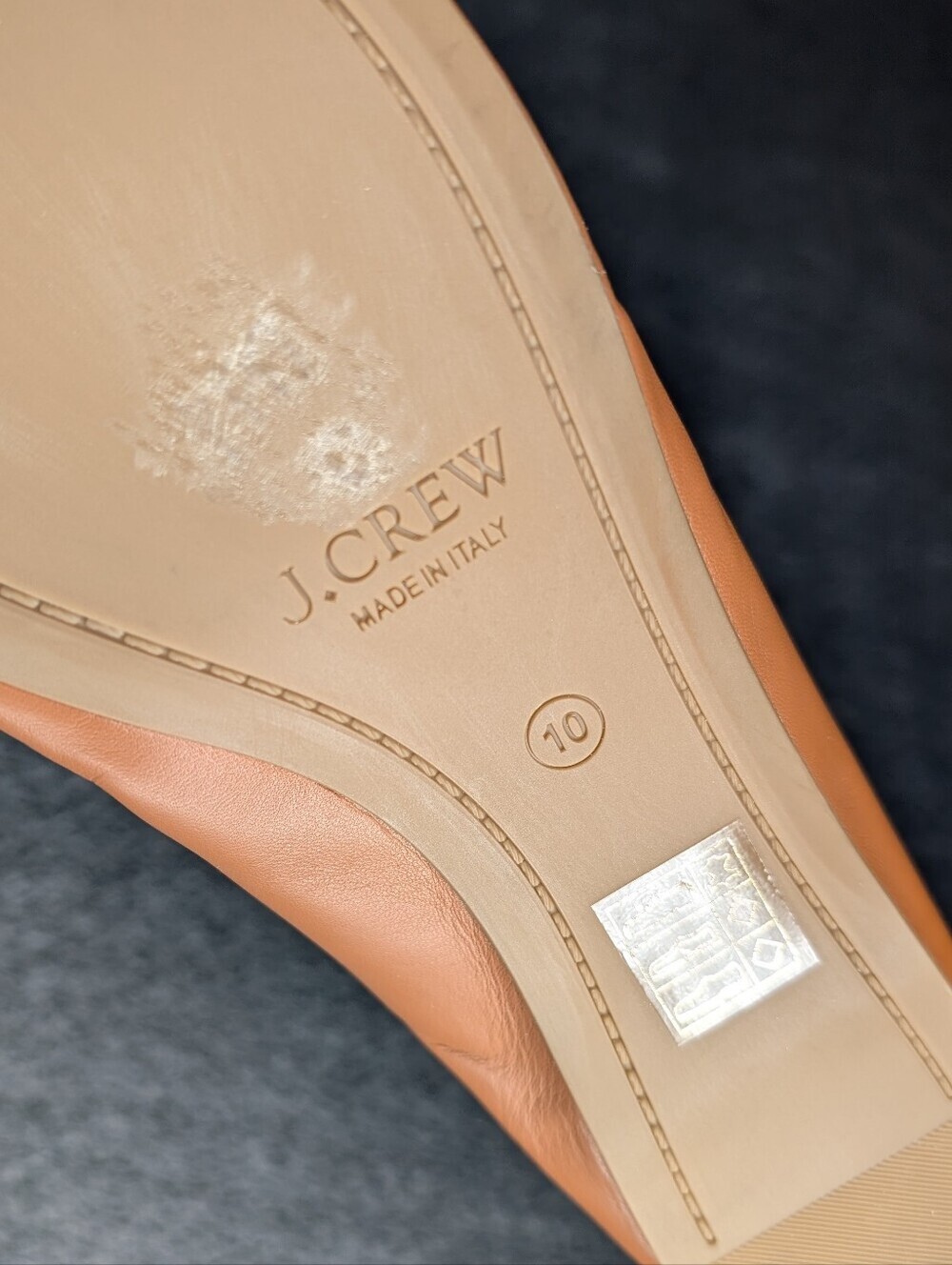 J. Crew Cece Ballet Flat Leather Burnt Sienna Women's 10 - Picture 10 of 12